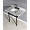 Kingston Brass 36X22 Marble Vanity Top W/ Brass Feet Combo, Marble/ Bronze KVPB3630MBSQ5 - alternate 4